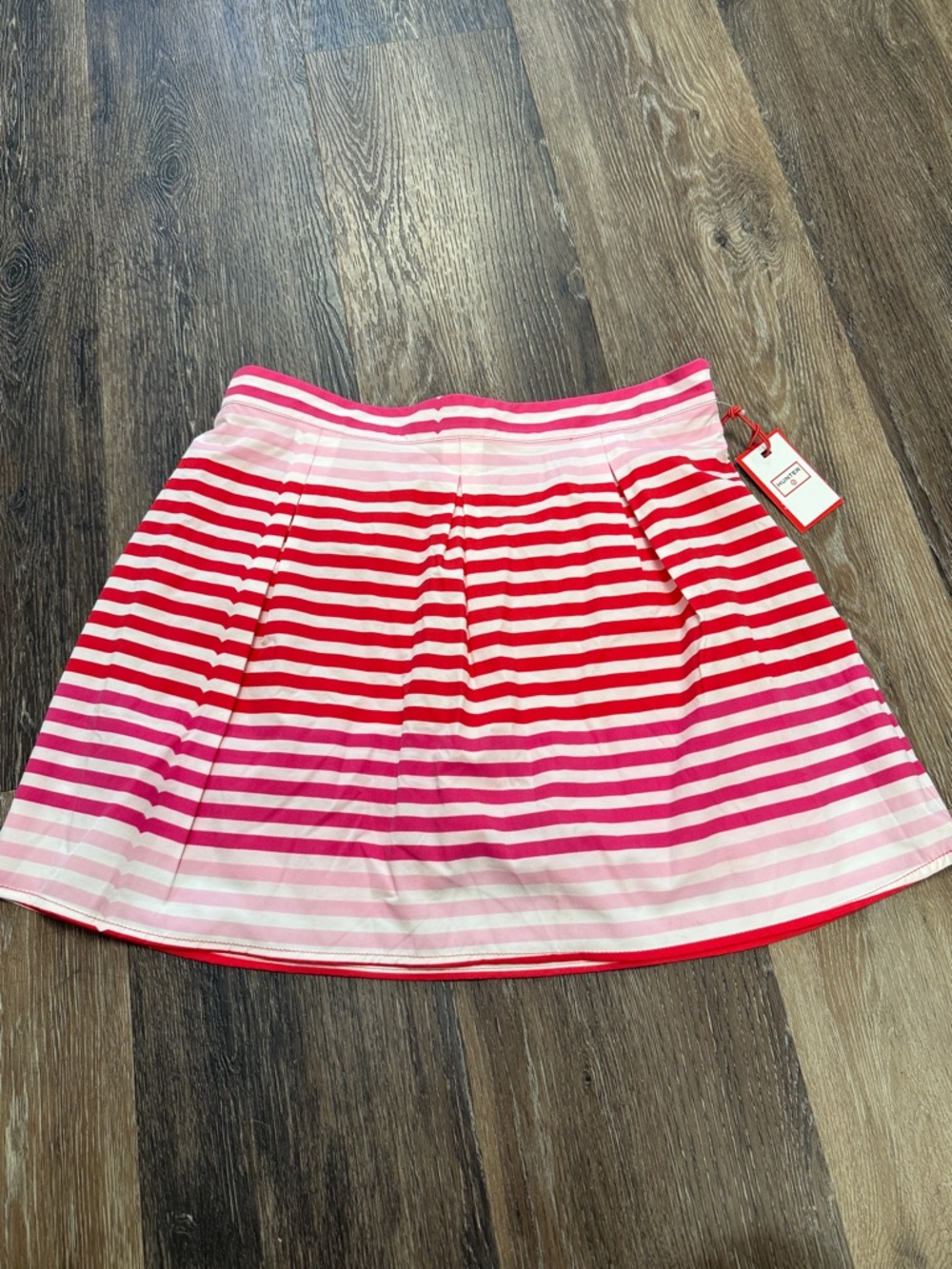 Hunter Pink and Red Striped Kids Skort